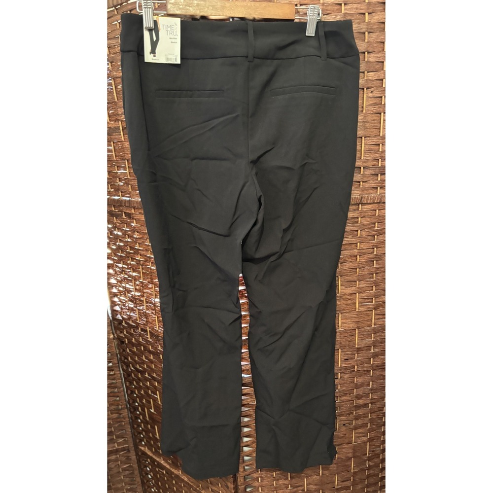 Time and Tru Women Black Trouser Pants 12 P Mid-Rise Bootcut Work‎ Casual - Picture 2 of 10